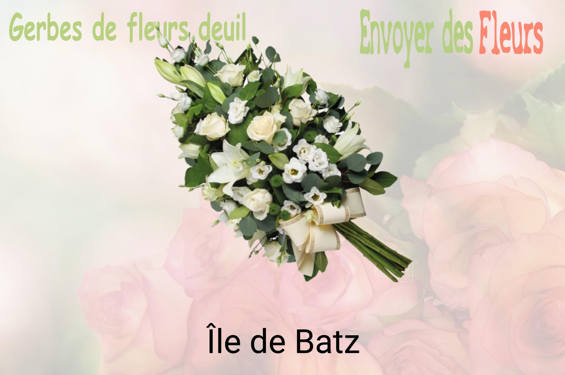 Gerbe de fleurs de deuil livrée à Île-de-Batz